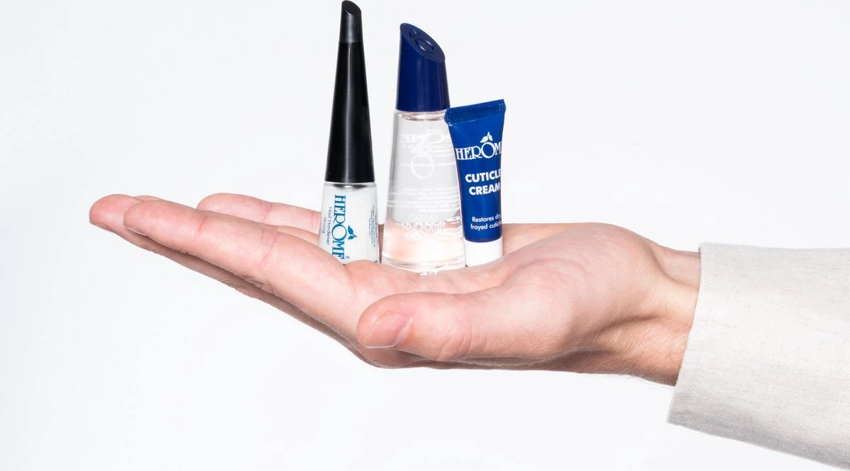 Herome 3 In 1 Manicure Nagelverzorging Set Blauw – Nagelset Voor Beschadigde Nagels - Nagelverharder, Nagellakremover En Nagelriemcreme - Set Van 3 - Afbeelding 5