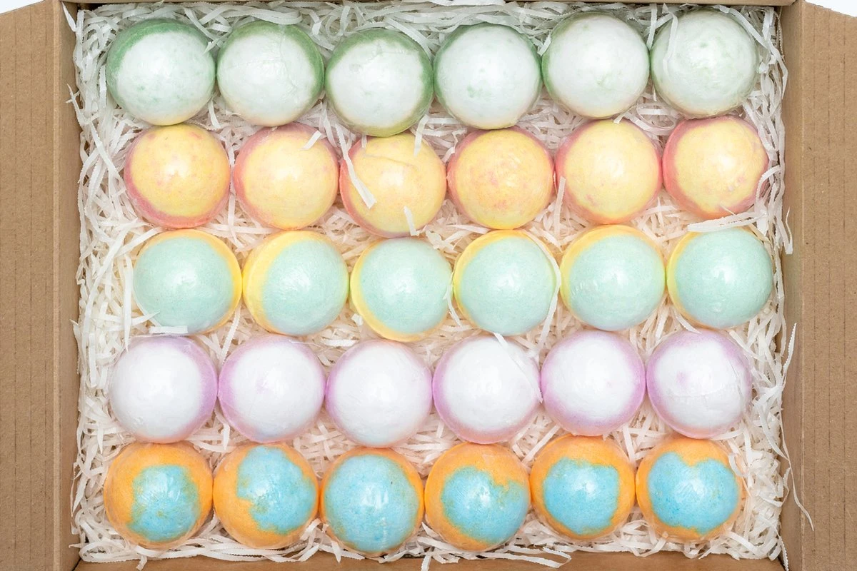 Bruisballen - 30 Stuks - 5 Verschillende Geuren - Voor In Bad - Etherische Oliën - Aromatherapie - Badballen - Badparels - Afbeelding 3