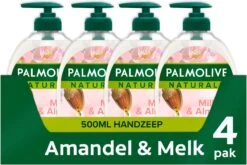 Palmolive® Palmolive Naturals Amandel Handzeep - 4 X 500ml - Voordeelverpakking