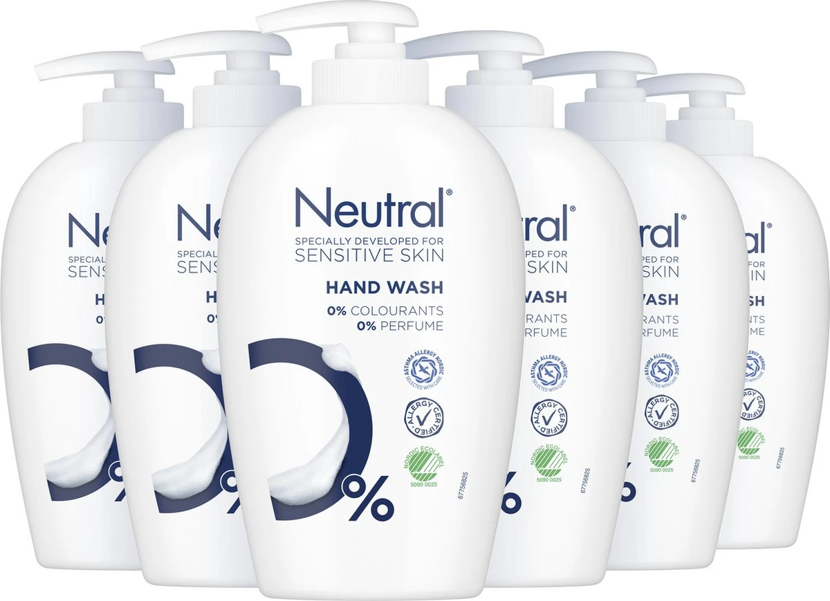 Neutral Vloeibare Handzeep Parfumvrij - 6 X 250 Ml - Voordeelverpakking - Afbeelding 7