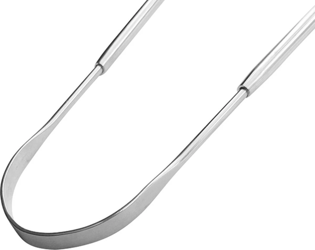 Merkloos Hygiënische Tongreiniger - Zilverkleurig - Metaal - Afbeelding 2