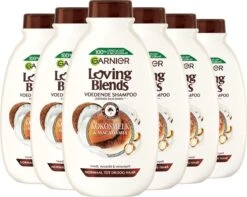 Garnier Loving Blends Voedende Shampoo - Kokosmelk & Macadamia - 6 X 300 Ml