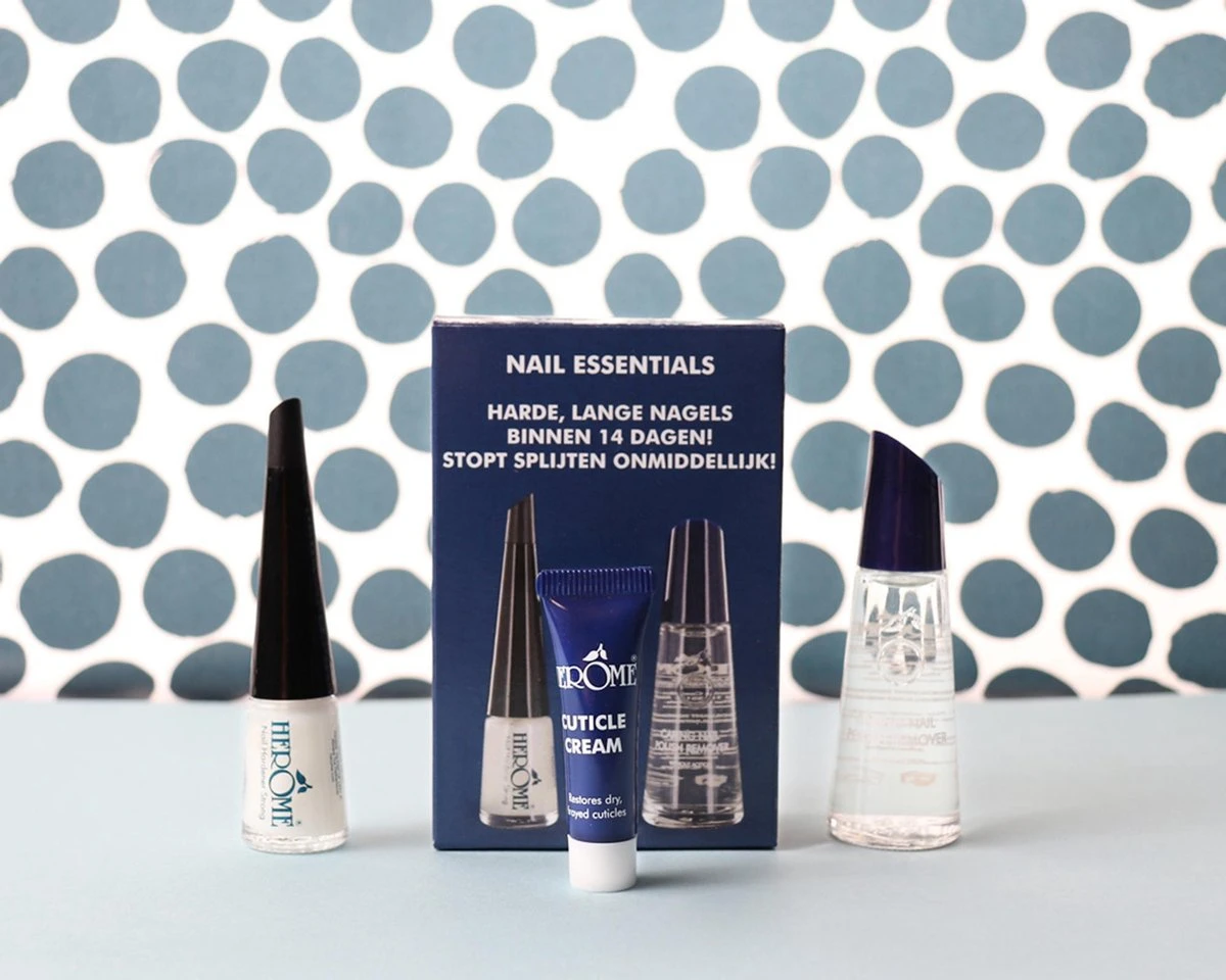 Herome 3 In 1 Manicure Nagelverzorging Set Blauw – Nagelset Voor Beschadigde Nagels - Nagelverharder, Nagellakremover En Nagelriemcreme - Set Van 3 - Afbeelding 9
