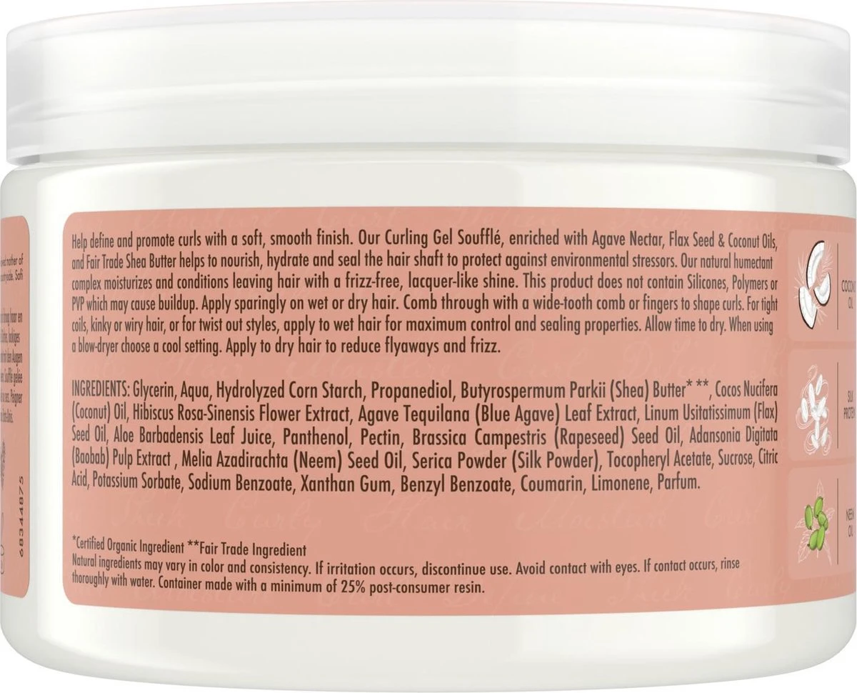 Shea Moisture Coconut & Hibiscus - Curling Gel Soufflé - 326 Ml - Afbeelding 5