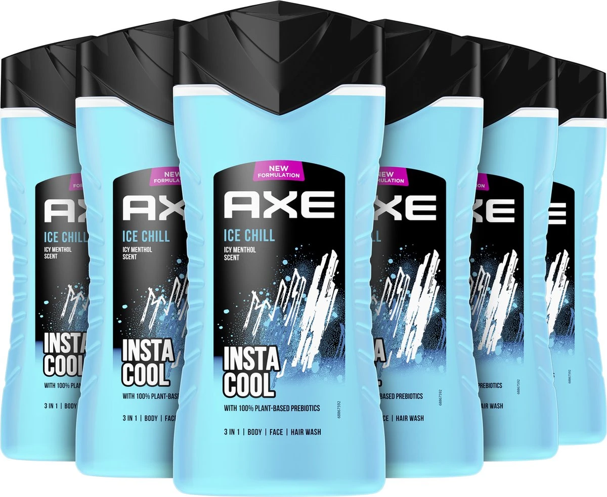Axe Ice Chill 3-in-1 Douchegel - 6 X 250 Ml - Voordeelverpakking - Afbeelding 2