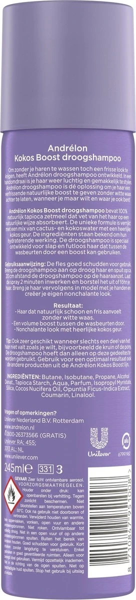 Andrélon Droogshampoo Kokos - 6 X 245 Ml - Voordeelverpakking - Afbeelding 7