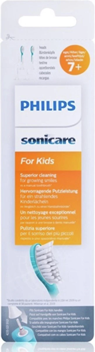 Philips Sonicare For Kids Standard A2 HX6042/33 - Opzetborstel - 2 Stuks - Afbeelding 5