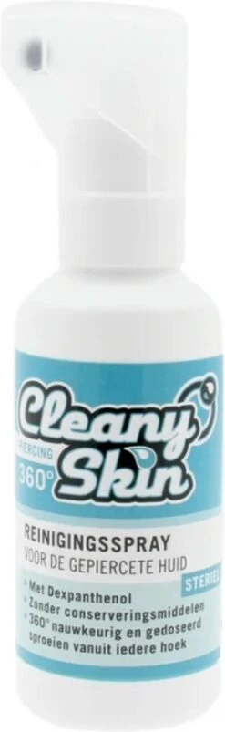Cleany Skin - Piercing Spray - Zoutoplossing Reiniginsspray Voor Piercings