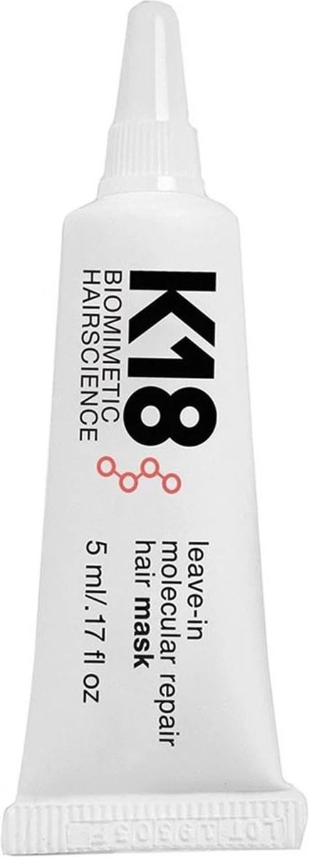 K18 Hair Pro Leave-in Molecular Repair Mask 5 Ml Tube - Haarmasker Droog Haar - Haarmasker Beschadigd Haar - Afbeelding 3
