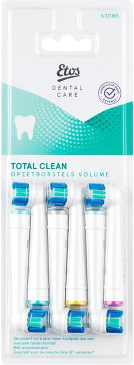 Etos Opzetborstel Total Clean - 6 Stuks - Geschikt Voor De Meeste Oral-B® Systemen* - Afbeelding 6