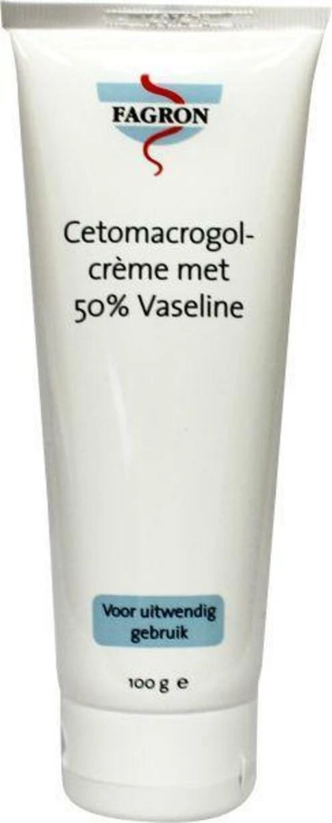 Merkloos Fagron Cetomacrogolcrème Met 50% Vaseline 100GR - Afbeelding 2