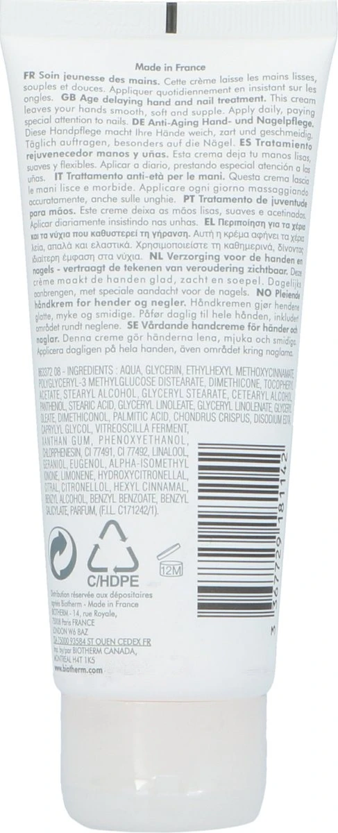 Biotherm Biomains Age Delaying Hand- En Nagelverzorging - 100 Ml - Afbeelding 4