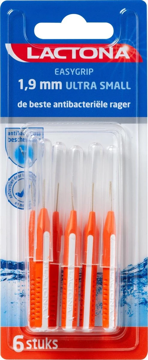 Lactona Ragers Easygrip 1,9 Mm Ultra Small - Tandenrager - 6 Stuks