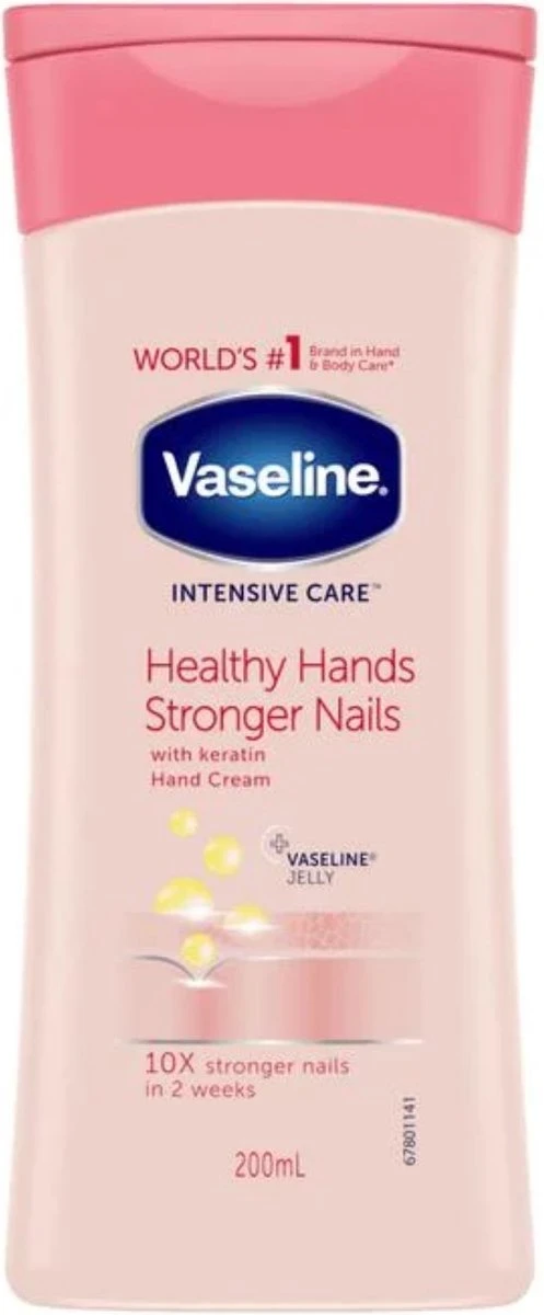 Vaseline® Vaseline Healthy Hands & Stronger Nails - 6 X 200 Ml - Handcrème - Voordeelverpakking - Afbeelding 3