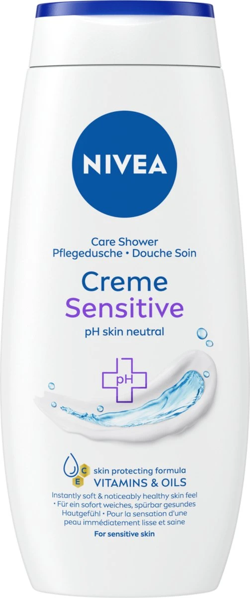 NIVEA Douche Crème Sensitive - 250 Ml - Douchecrème - 6 St - Voordeelverpakking - Afbeelding 3