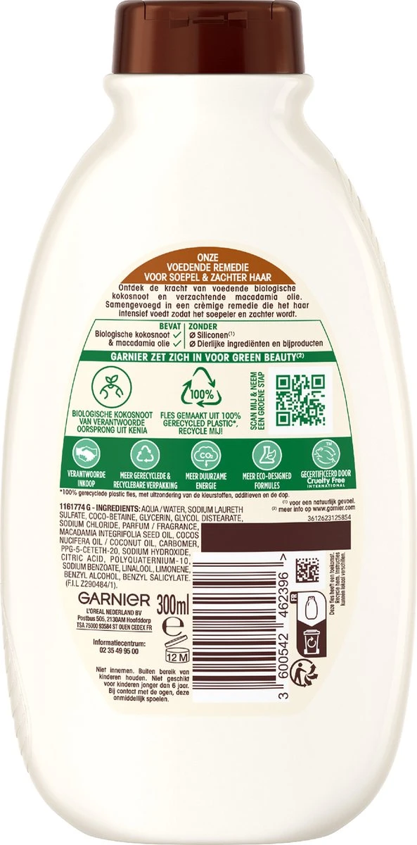 Garnier Loving Blends Voedende Shampoo - Kokosmelk & Macadamia - 6 X 300 Ml - Afbeelding 5