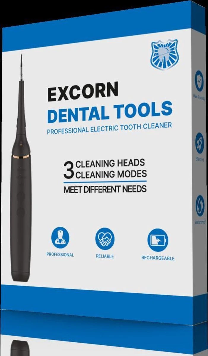 ExCorn Elektrische Tandsteen Verwijderaar - Inclusief 6-delig Tandartsset - 3 Standen - Elektrisch Tandplak Verwijderen - Tanden Polijsten - Afbeelding 9