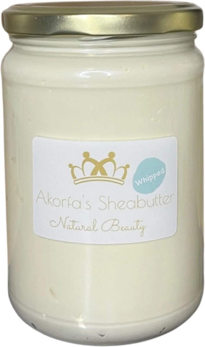 Whipped Unrefined Shea Butter - Biologisch Opgeklopte Ongeraffineerd Sheaboter Sheabutter 500 Ml