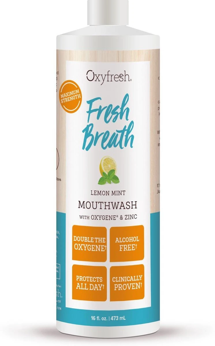 Oxyfresh Power Rinse Mondwater - Lemon-Mint - 473 Ml