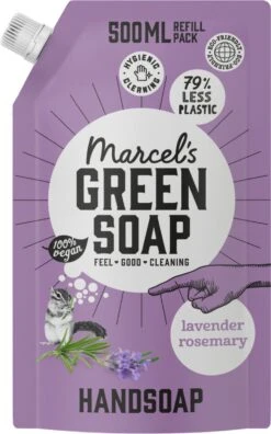 Marcel's Green Soap Handzeep Navulling Lavendel & Rosemarijn - 500 Ml