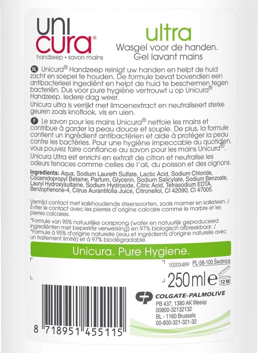 Unicura Ultra Antibacteriële Vloeibare Handzeep - 6 X 250 Ml - Voordeelverpakking - Afbeelding 6