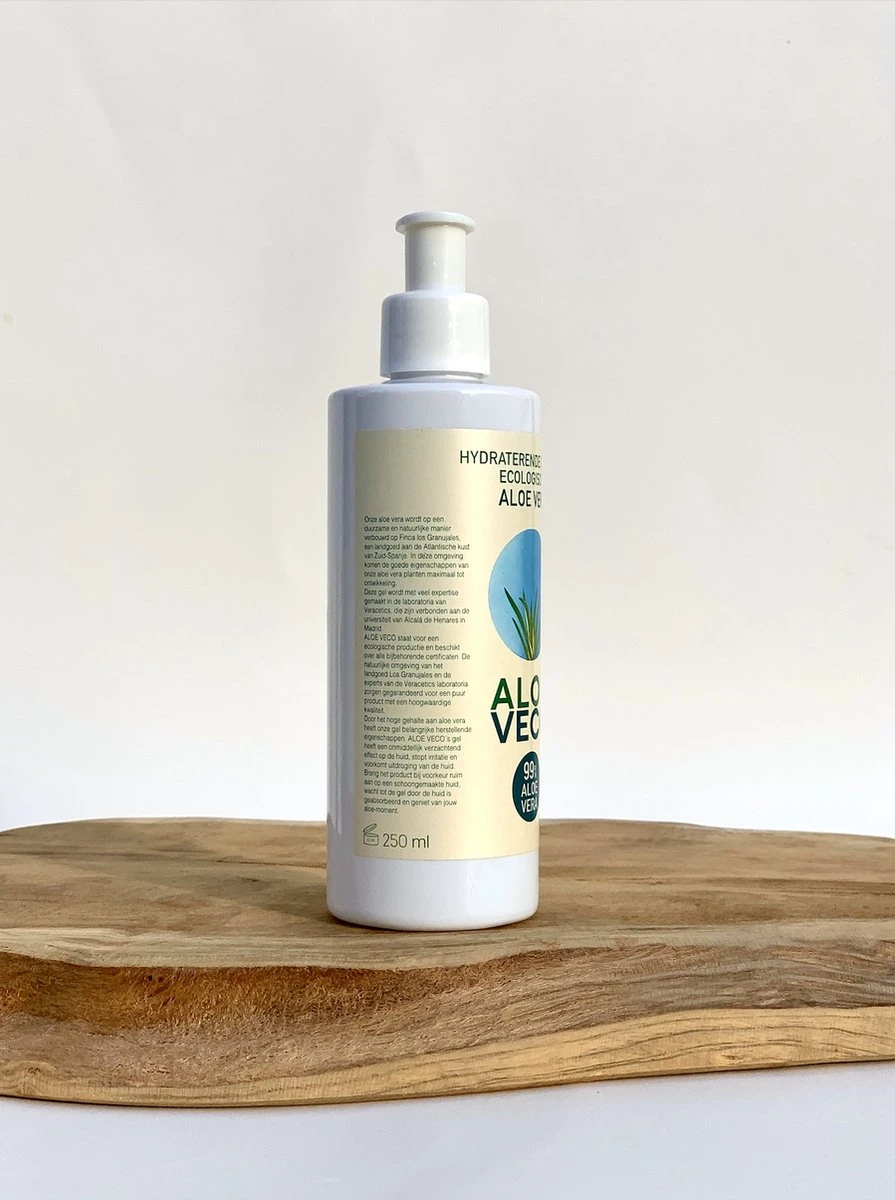 Aloeveco - Hydraterende Gel Van Aloe Vera - Genezende Huidverzorging - 99% Puur - Organic - 250 Ml - Afbeelding 2