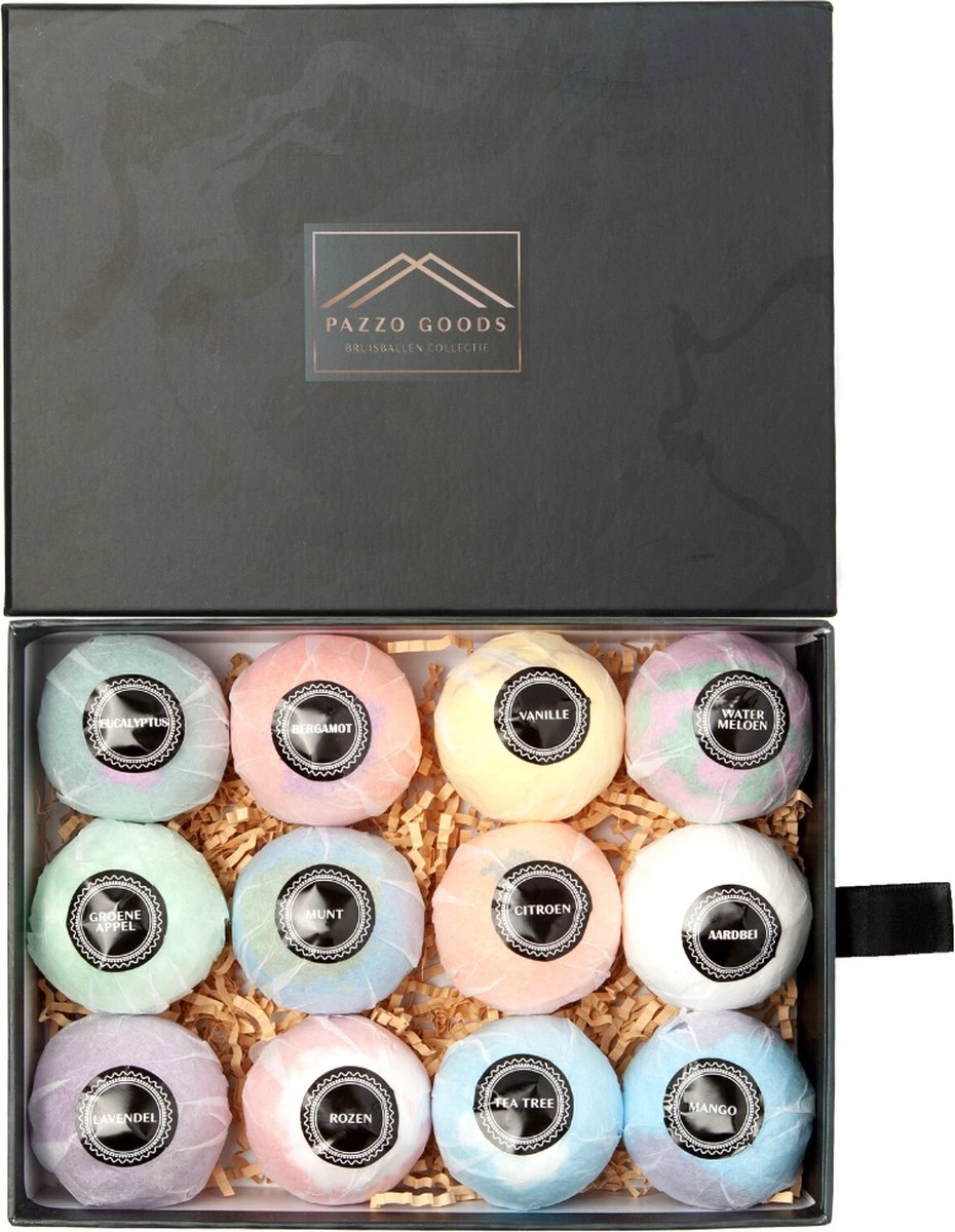 Bruisballen - 12 Stuks - XL Formaat - 12 Verschillende Geuren - Cadeau - 100 % Natuurlijk