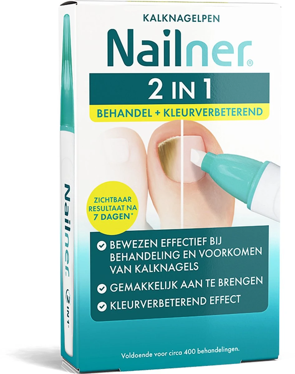 NAILNER 2-IN-1 KALKNAGELBEHANDELING KALKNAGELPEN - Bevat 2 Pennen