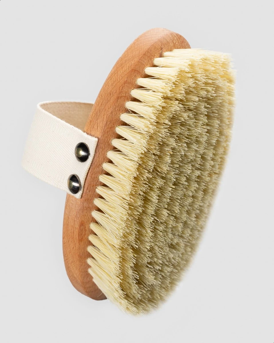 100% Vegan Lichaamsborstel - 0% Plastic - Dry Brushing Badborstel/Droogborstel/Doucheborstel/Huidborstel - Beukenhout - Afbeelding 11