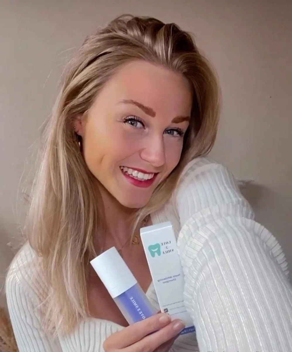 Love2smile Teeth Whitening Shampoo - De Natuurlijke Tandenbleker Van Nederland & België - Goedgekeurde Tandpasta - Teeth Whitening - Wittere Tanden - Zonder Peroxide - Afbeelding 5